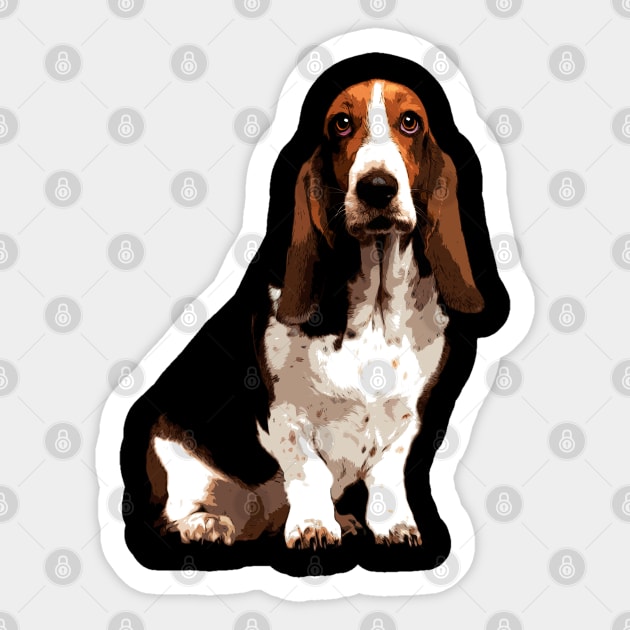 Basset Hound Sticker by Nartissima